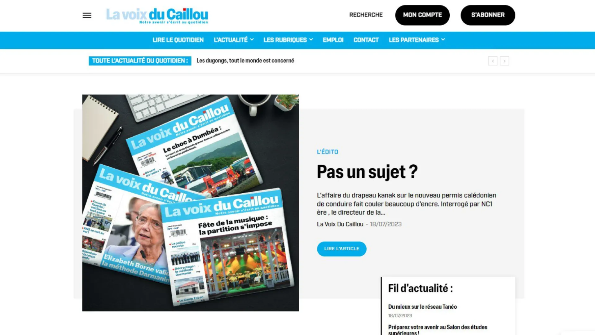 Aperçu du projet La Voix du Caillou