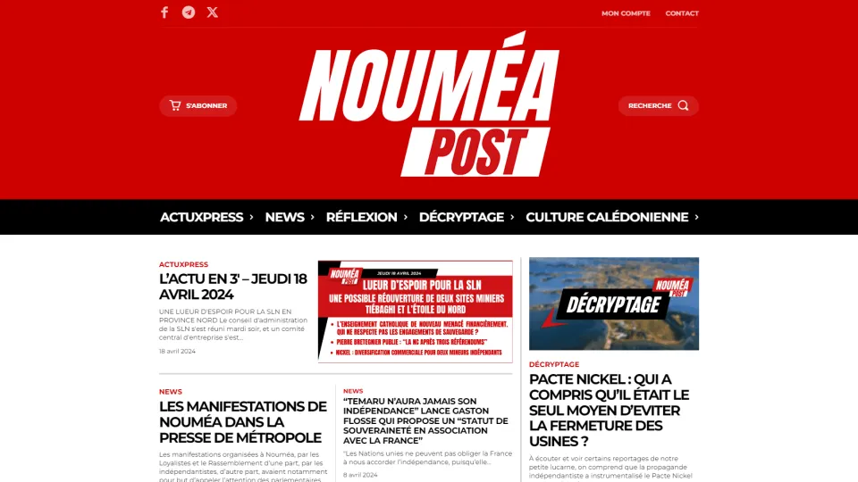 Aperçu du projet Nouméa Post