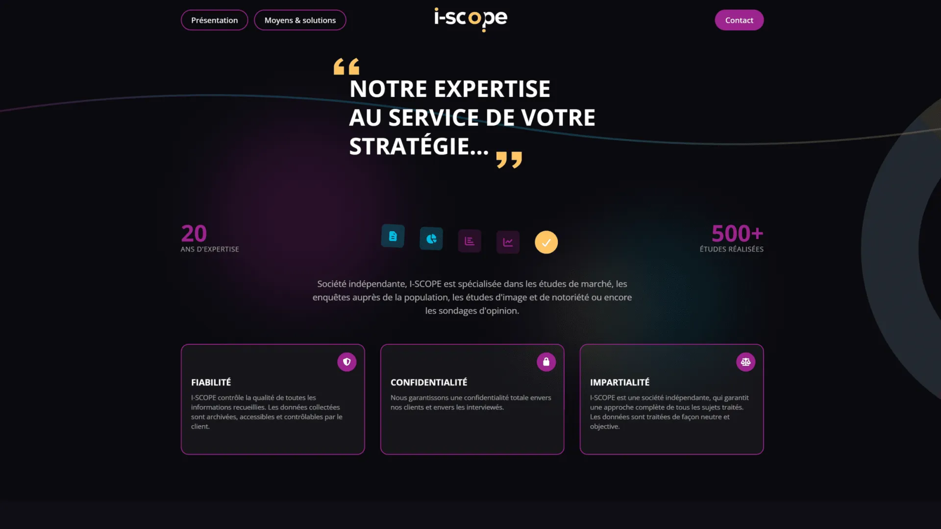 Aperçu du projet iScope