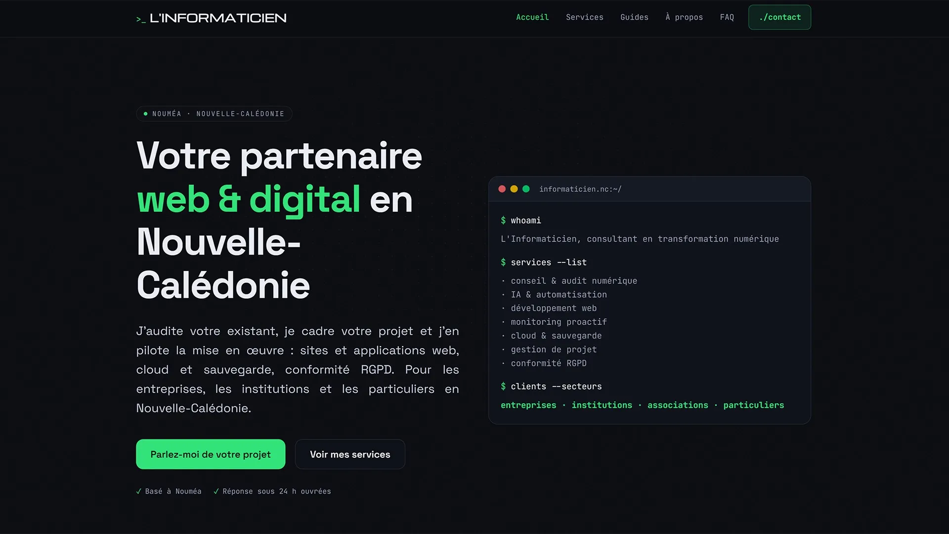 Aperçu du projet L'Informaticien