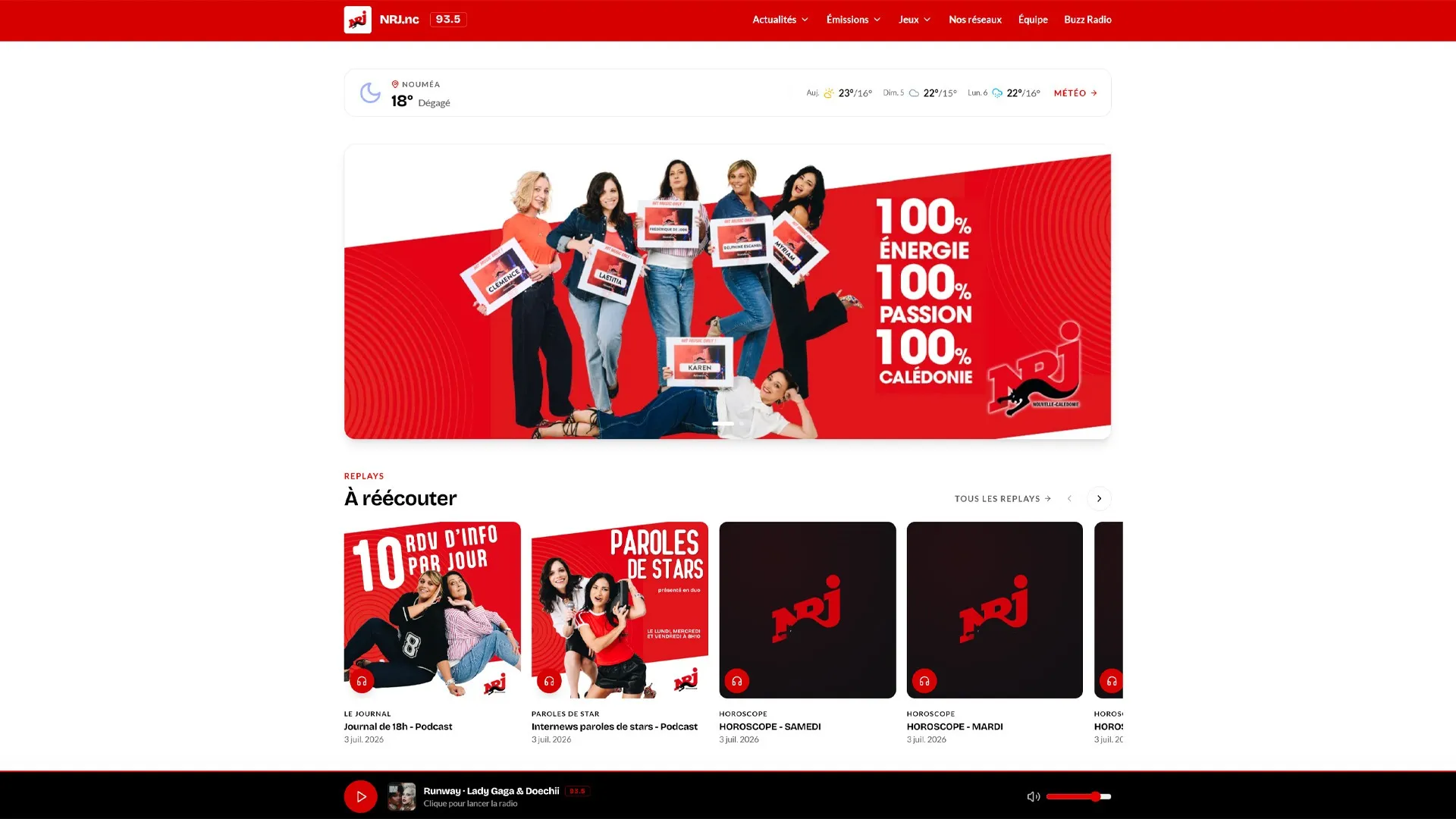 Aperçu du projet NRJ Nouvelle-Calédonie